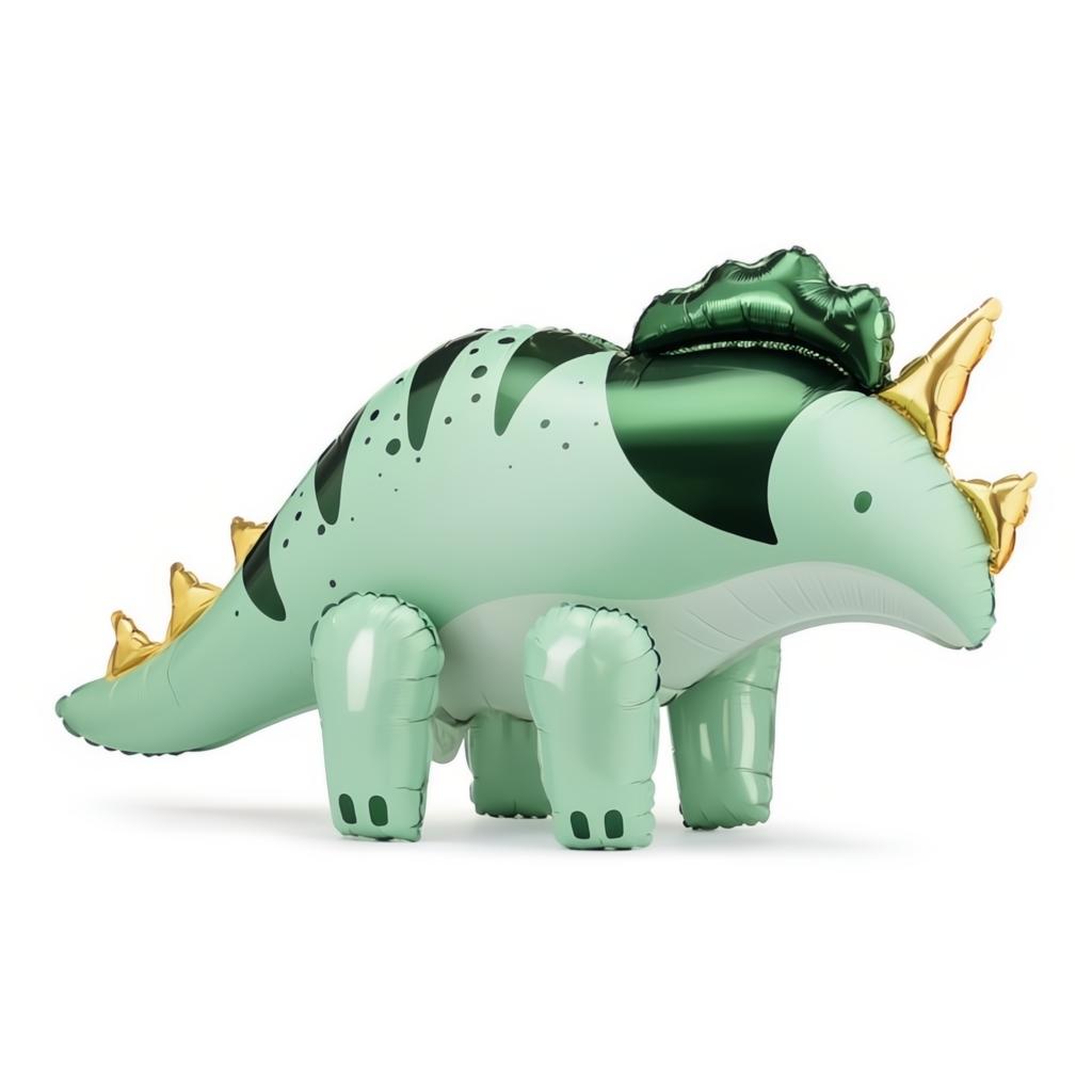 Folienluftballon Triceratops, 101 x 60.5cm, grün Gemischte Farbe PartyDeco 1 fiestastore