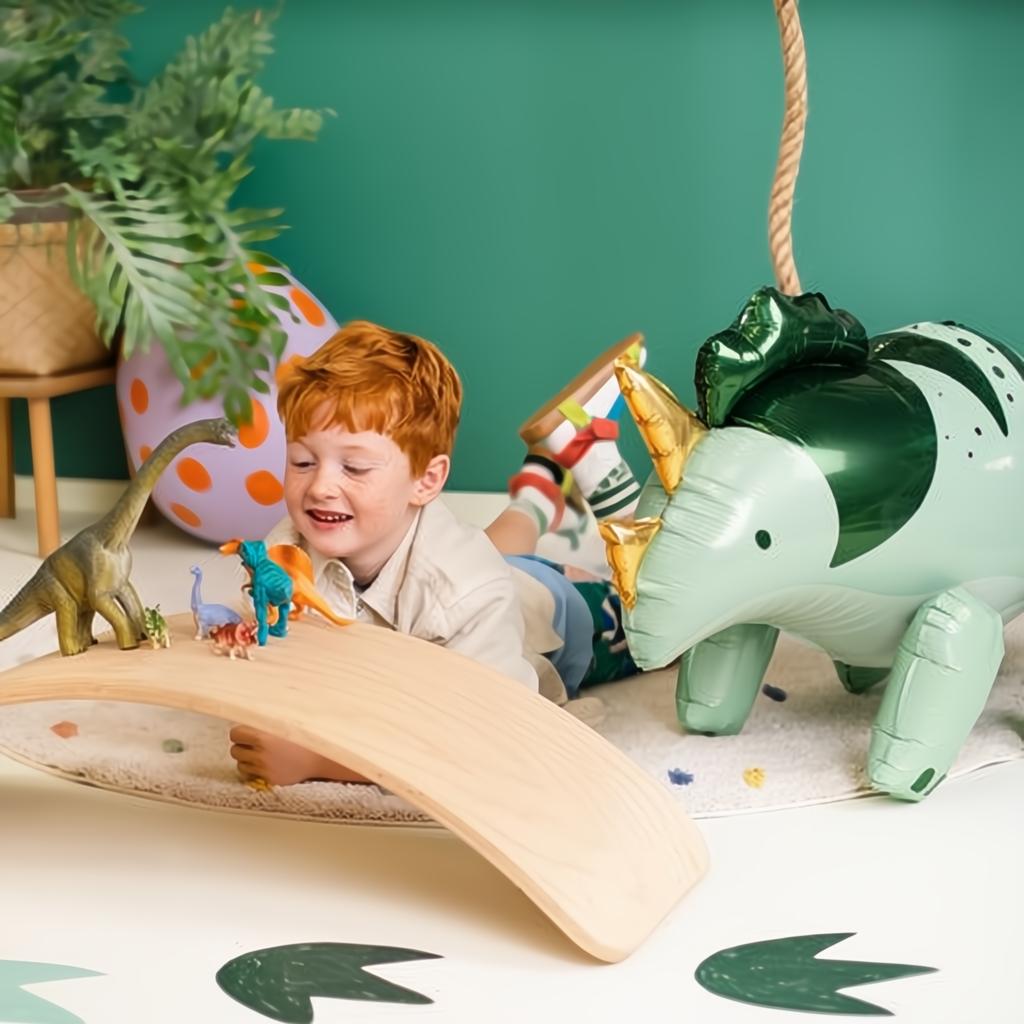 Folienluftballon Triceratops, 101 x 60.5cm, grün Gemischte Farbe PartyDeco 3 fiestastore