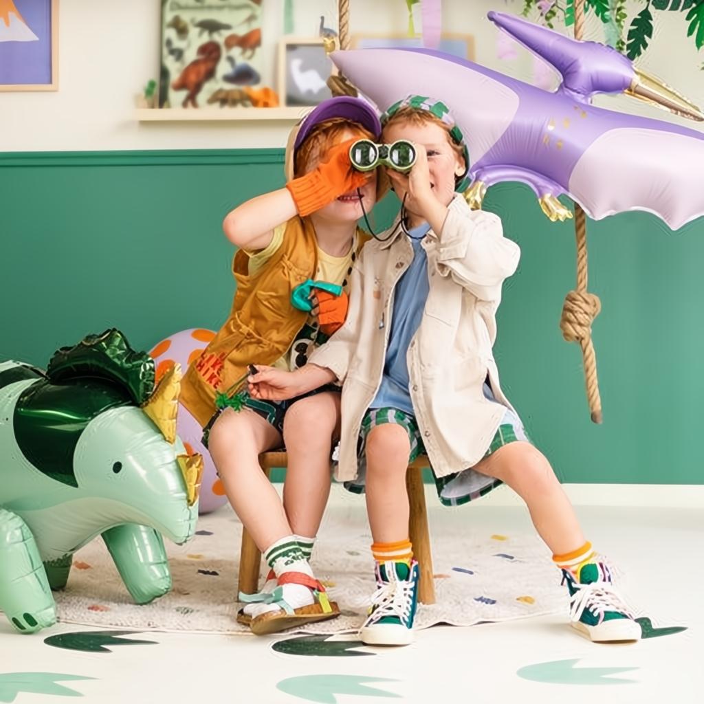 Folienluftballon Triceratops, 101 x 60.5cm, grün Gemischte Farbe PartyDeco 4 fiestastore