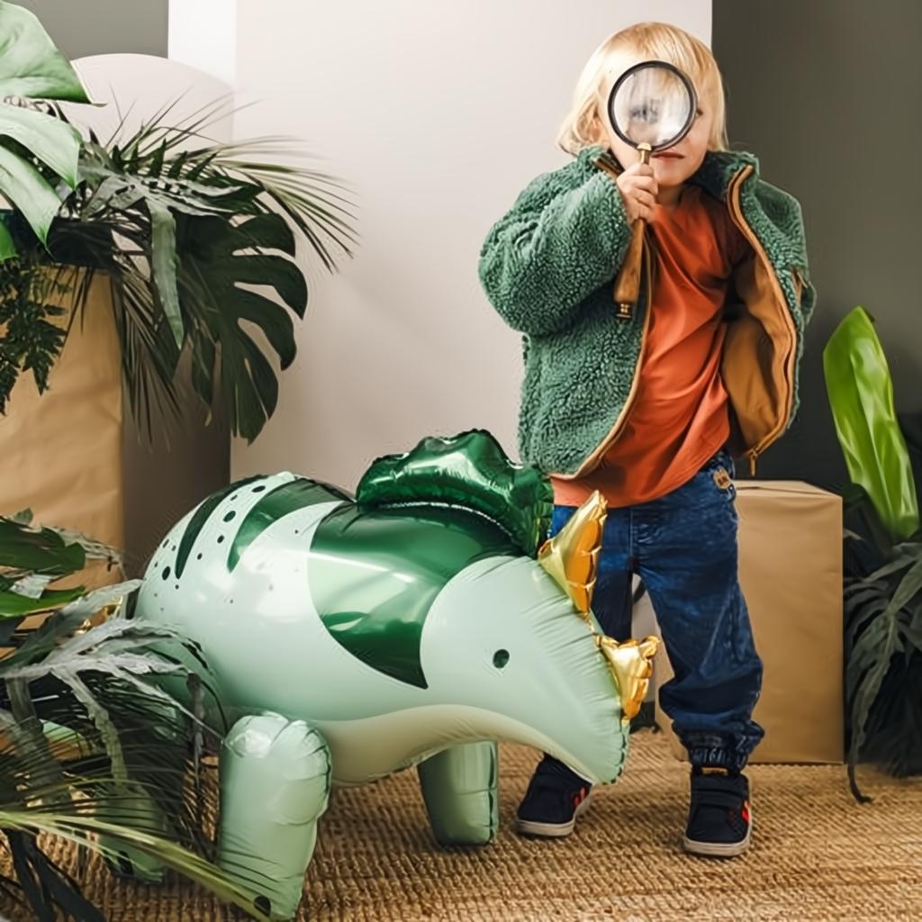 Folienluftballon Triceratops, 101 x 60.5cm, grün Gemischte Farbe PartyDeco 6 fiestastore