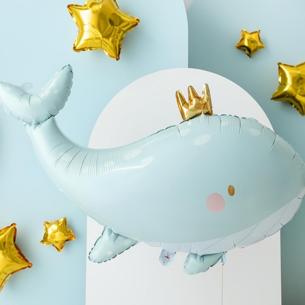 Folienluftballon Wal, 93x60 cm, himmelblau PartyDeco 2 fiestastore