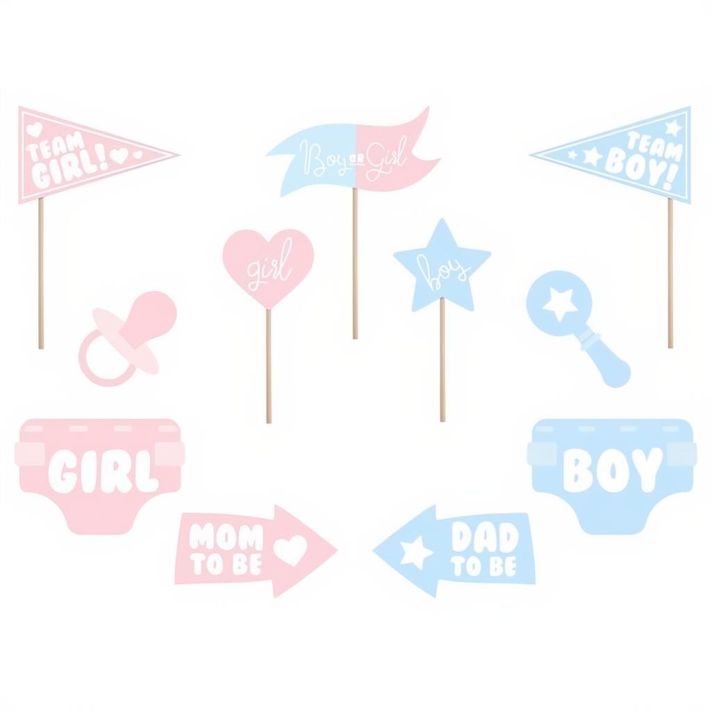 Foto-Gadgets für Gender reveal Partys PartyDeco 1 fiestastore