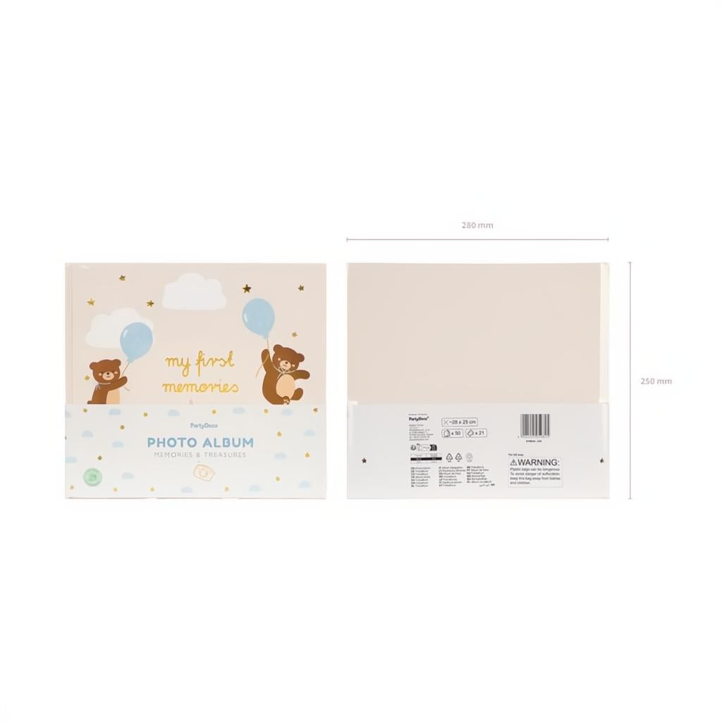 Fotoalbum Teddybär, 28x25 cm, 50 Seiten Gästebücher / Alben PartyDeco 6 fiestastore
