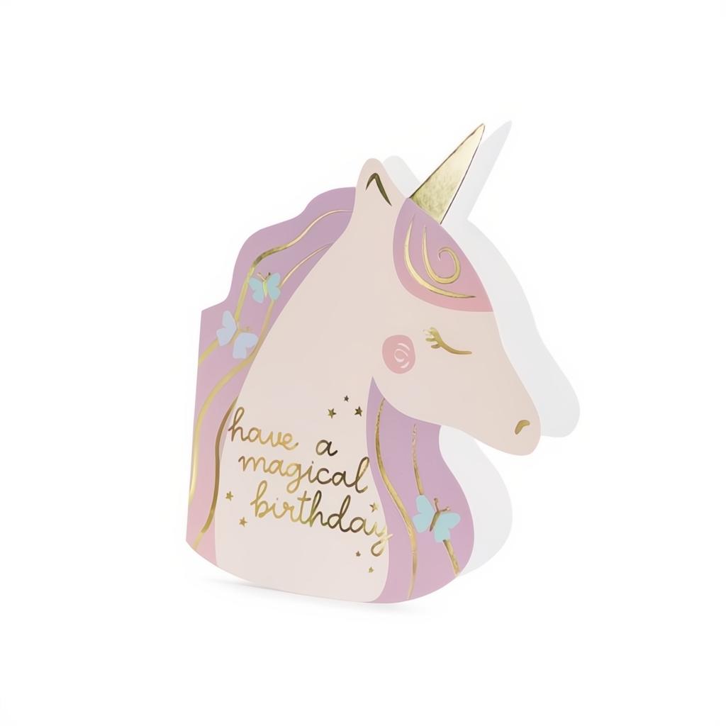 Geburtstagskarte Einhorn, 15x18.5 cm PartyDeco 1 fiestastore