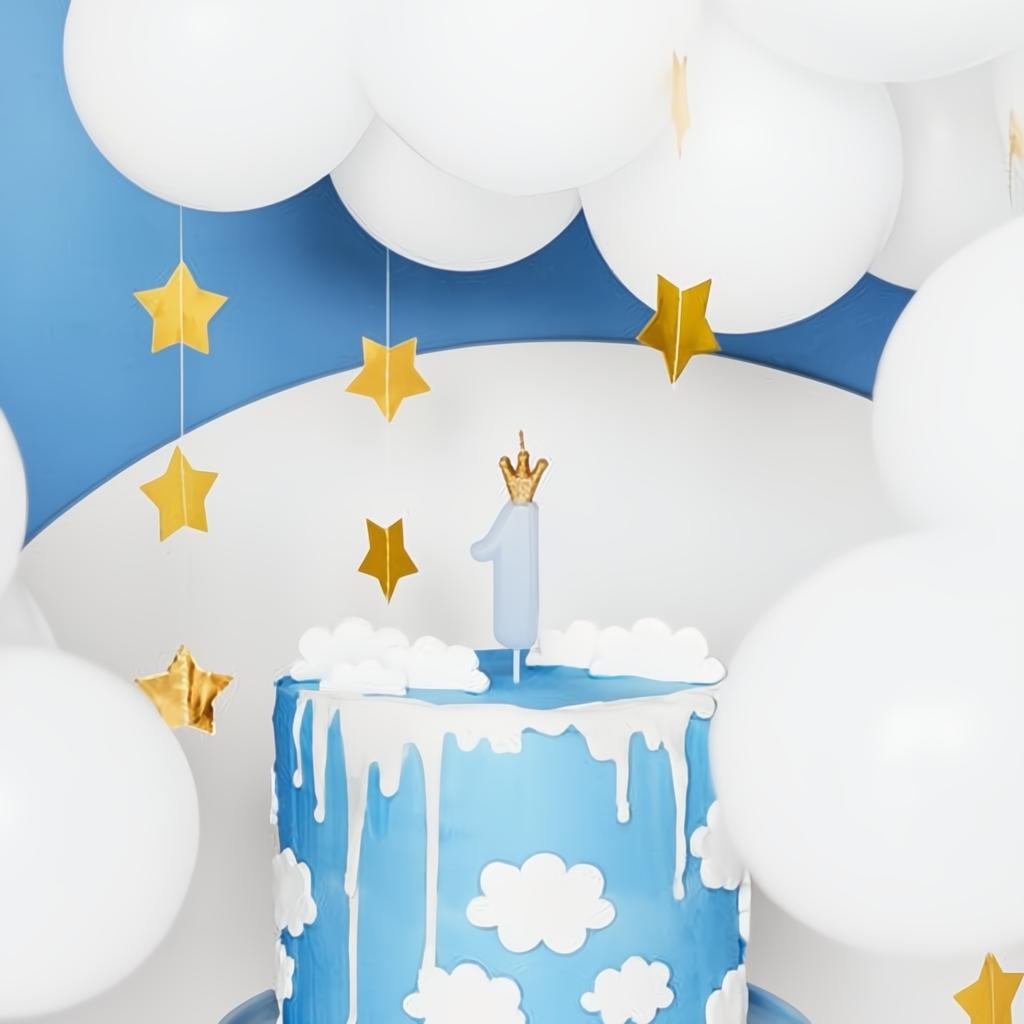 Geburtstagskerze Zahl 1, hellblau PartyDeco 2 fiestastore