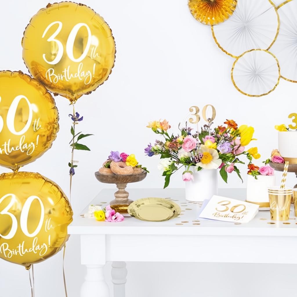 Geburtstagskerze Zahl 3, gold PartyDeco 7 fiestastore