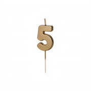 Geburtstagskerze Zahl 5, Gold PartyDeco 1 fiestastore