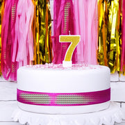 Geburtstagskerze Zahl 7, gold PartyDeco 1 fiestastore