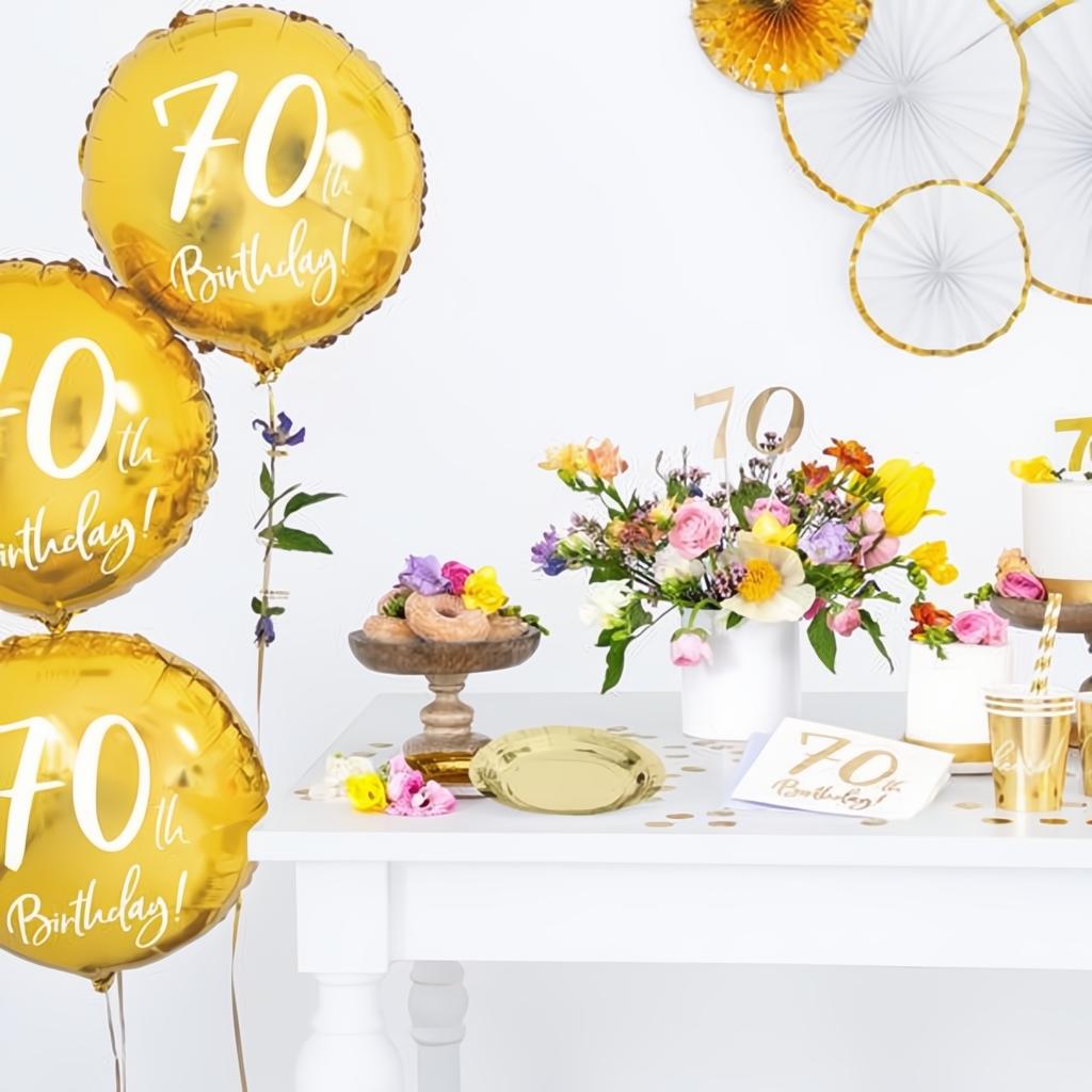 Geburtstagskerze Zahl 7, gold PartyDeco 7 fiestastore