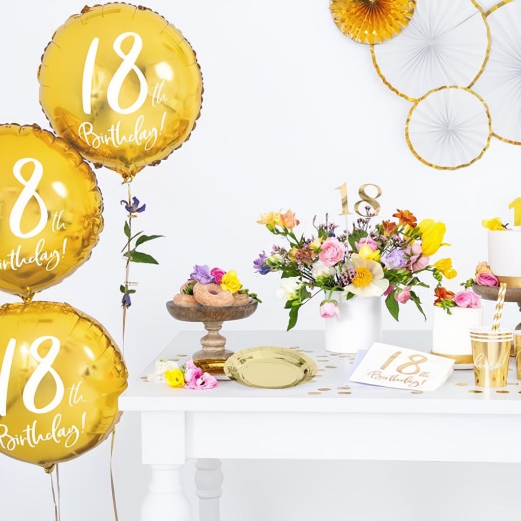 Geburtstagskerze Zahl 8, gold PartyDeco 7 fiestastore