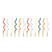Gedrehte Geburtstagskerzen Regenbogen Geburtstagskerzen PartyDeco 1 fiestastore