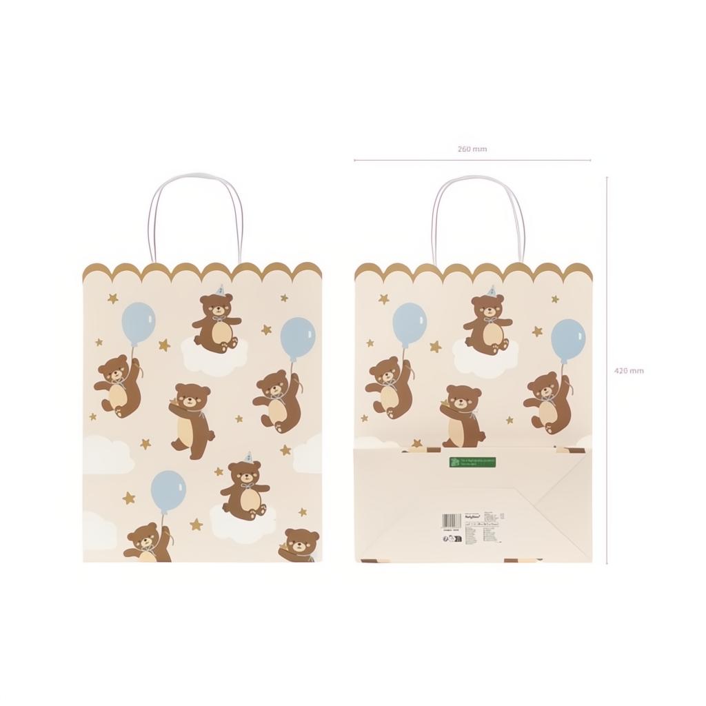 Geschenktasche Teddybären, 26x32.5x13 cm Geschenktüten und -schachteln PartyDeco 4 fiestastore