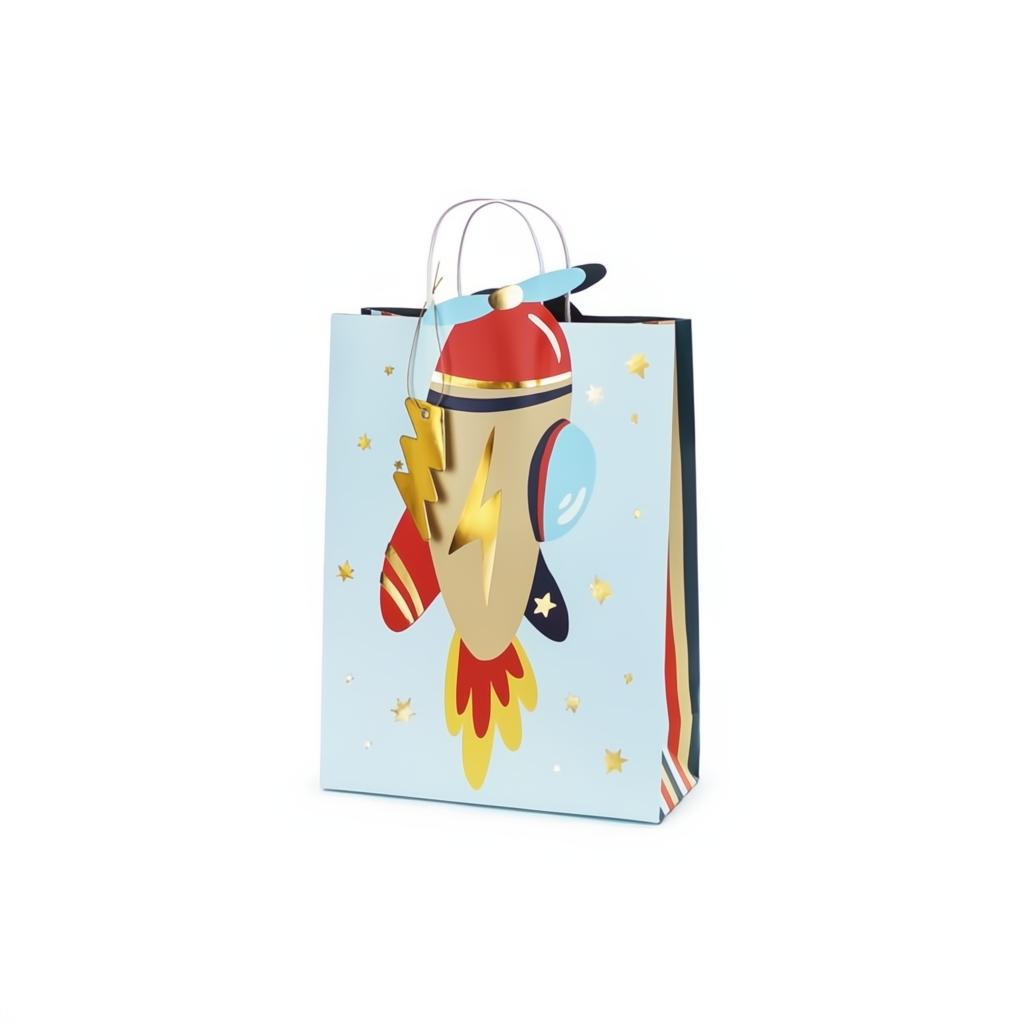 Geschenktüte Flugzeug, 10x24x35,5 cm, Farbenmix Geschenktüten und -schachteln PartyDeco 1 fiestastore
