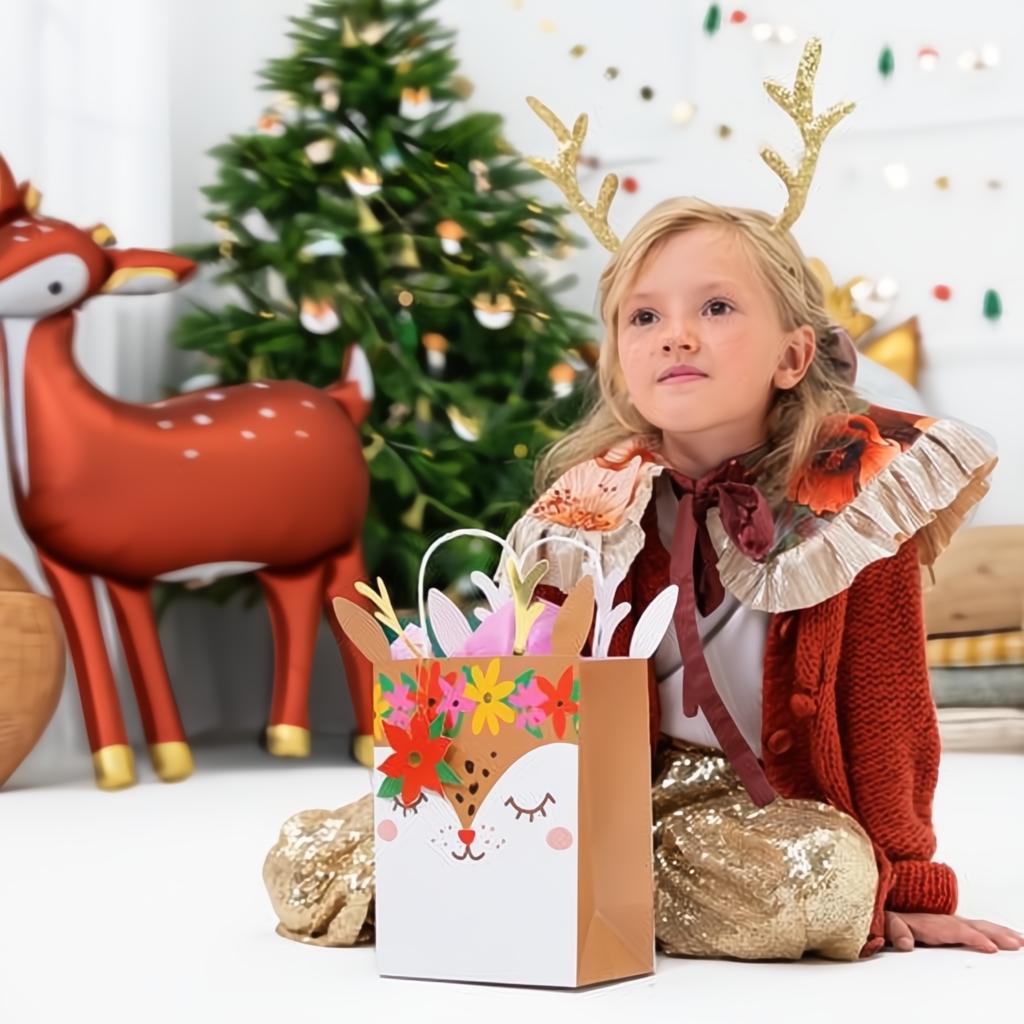 Geschenktüte Reh, 20.5x30x10.5cm Geschenktüten und -schachteln PartyDeco 2 fiestastore