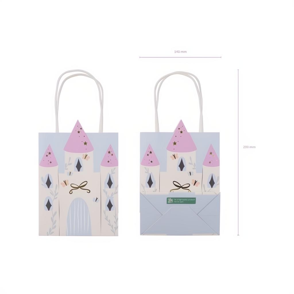 Geschenktüte Schloss, 14 x 8 x 20 cm PartyDeco 4 fiestastore