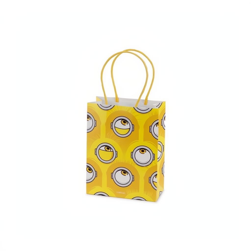Geschenktüten aus Papier Minions, 12x15.5x6 cm, Gelb PartyDeco 1 fiestastore
