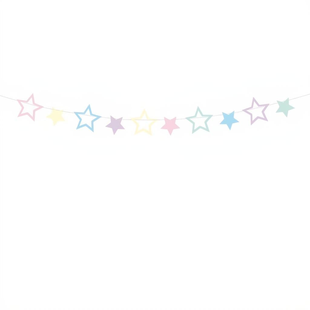Girlande Einhorn - Sterne, 1,4 m PartyDeco 1 fiestastore