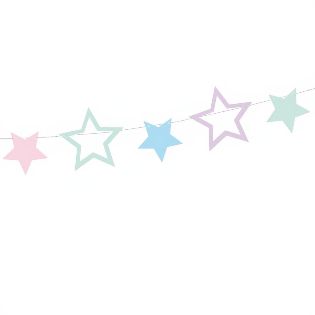 Girlande Einhorn - Sterne, 1,4 m PartyDeco 2 fiestastore