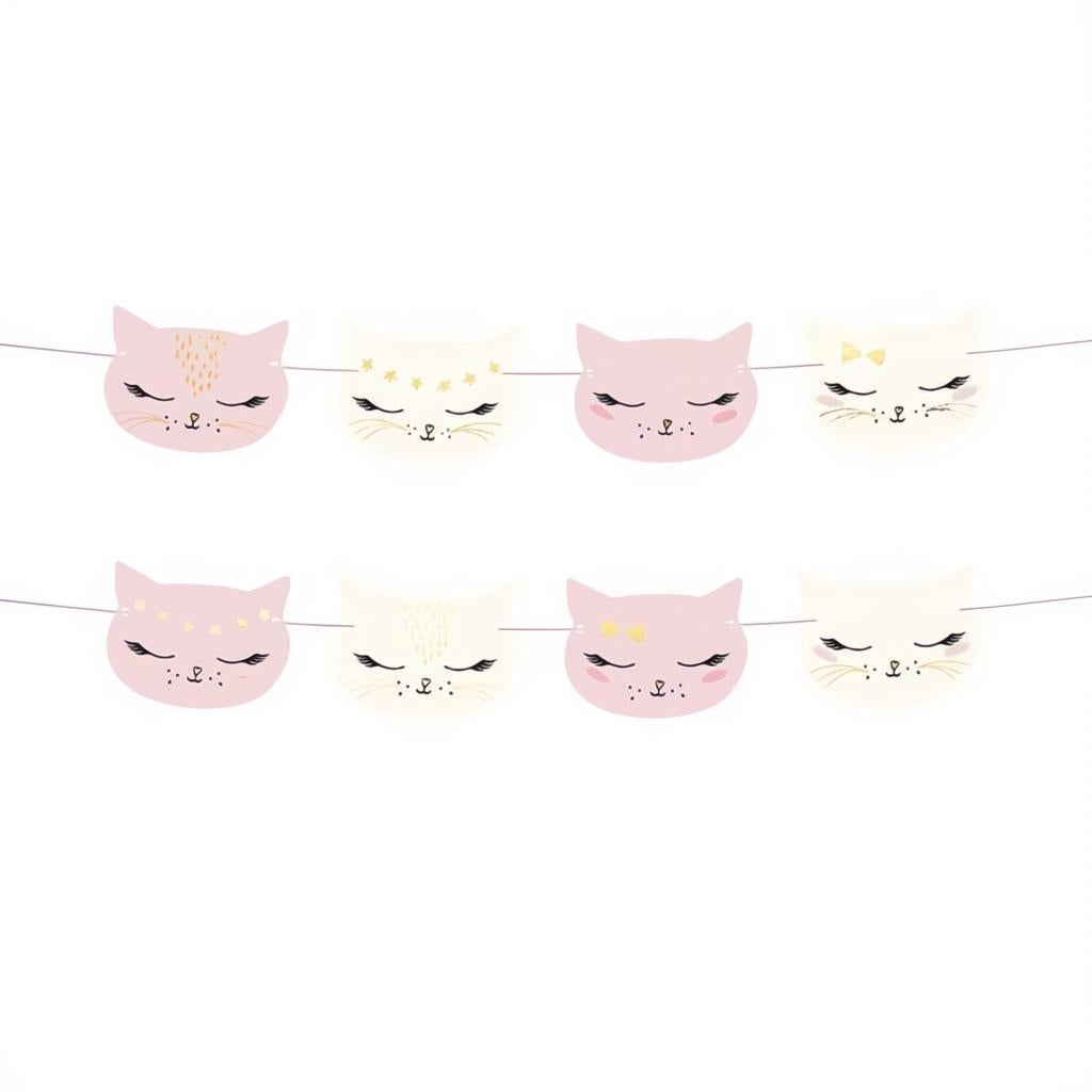 Girlande Katze, 1,4m Papiergirlanden PartyDeco 1 fiestastore