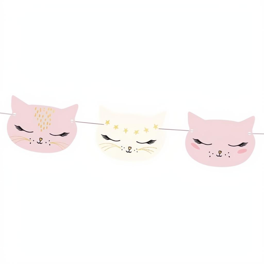 Girlande Katze, 1,4m Papiergirlanden PartyDeco 2 fiestastore