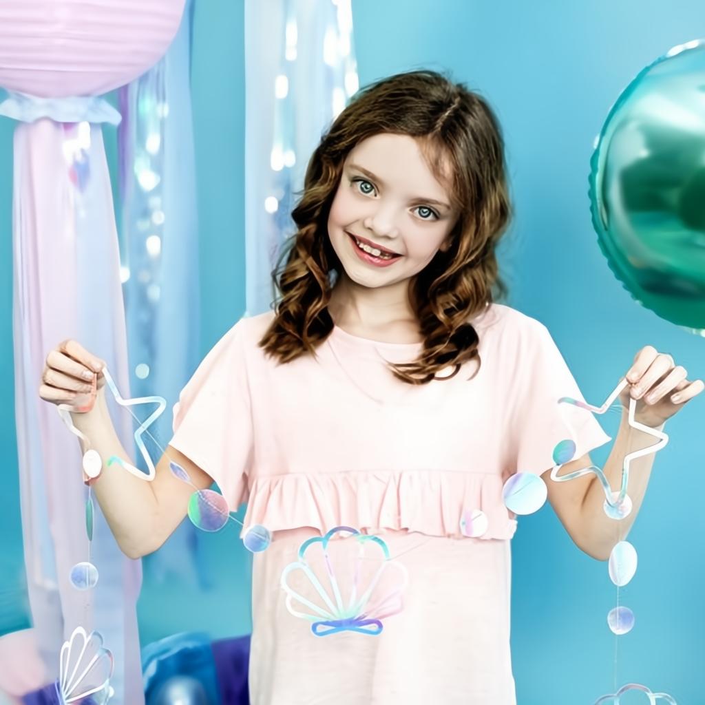 Girlande Meerjungfrau, schillernd, 1,65m Papiergirlanden PartyDeco 4 fiestastore