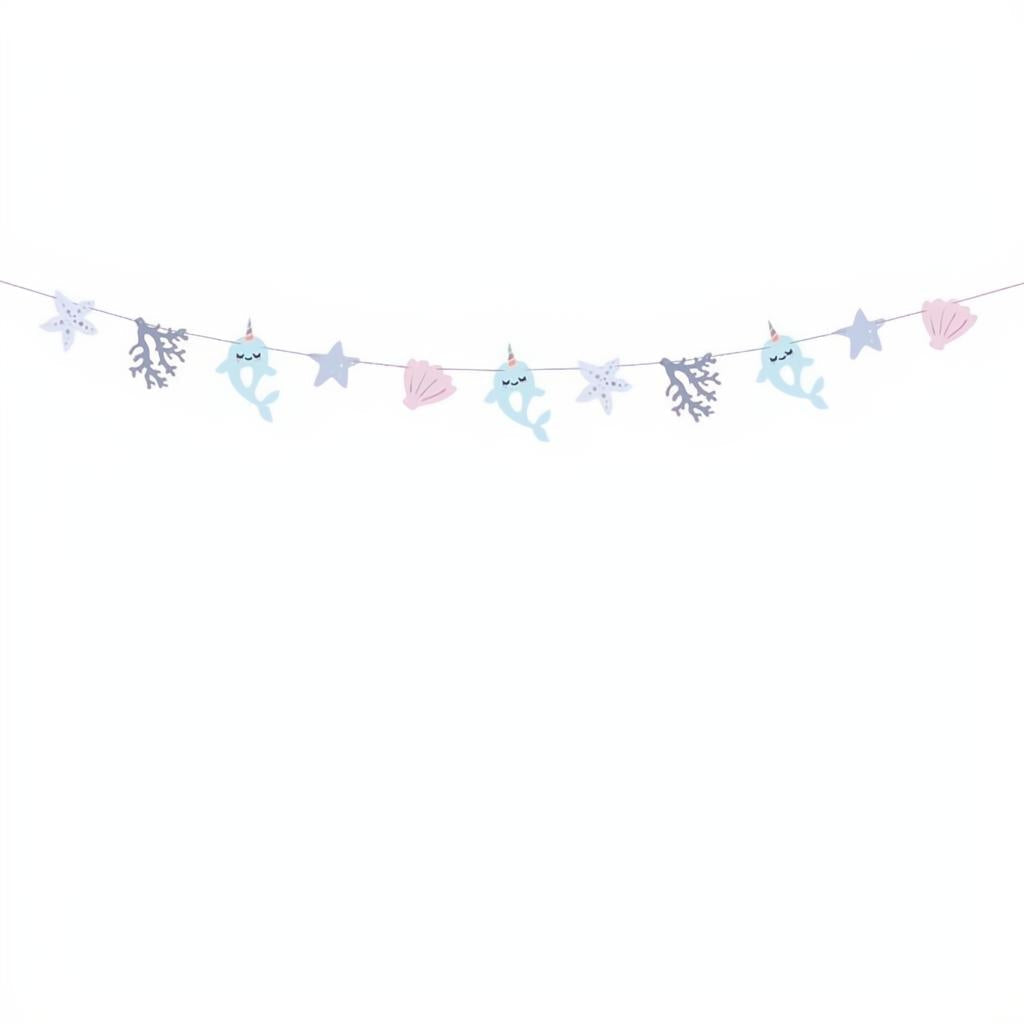 Girlande Narwal, 1m Papiergirlanden PartyDeco 1 fiestastore