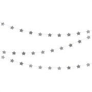 Girlande Sterne, silber, 3,6m Papiergirlanden PartyDeco 1 fiestastore