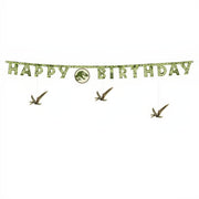 Happy Birthday Banner Jurassic World, 45x165 cm Banner PartyDeco 1 fiestastore