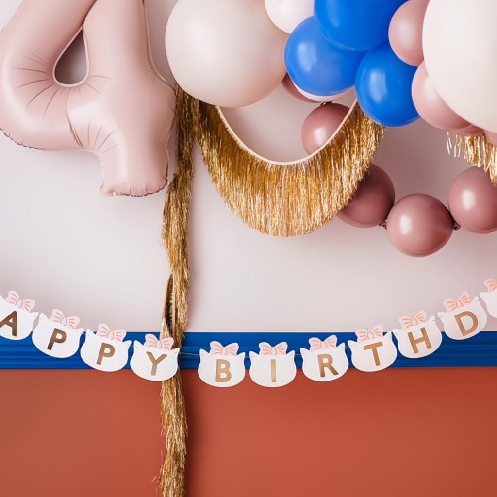 Happy Birthday Banner Kätzchen, 2,8 m Banner PartyDeco 3 fiestastore