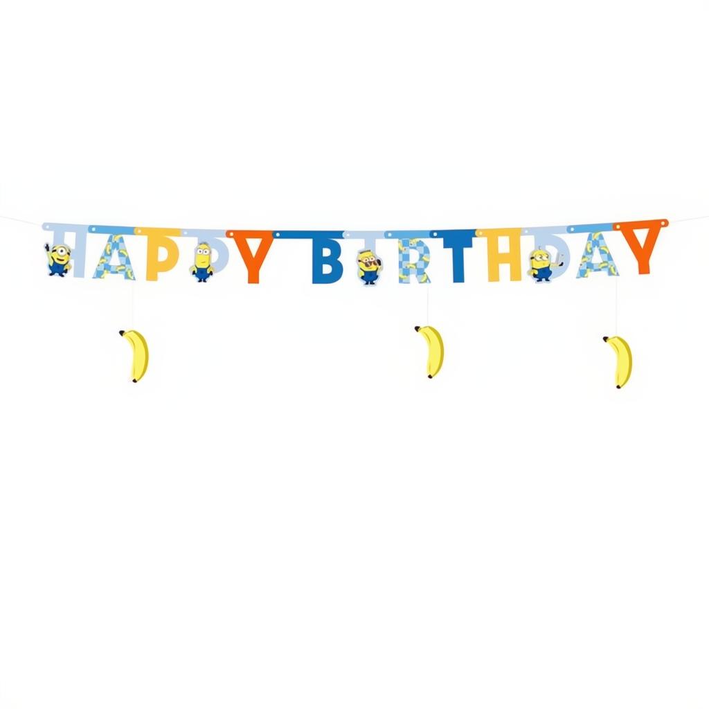 Happy Birthday Banner Minions, 50x153 cm PartyDeco 1 fiestastore