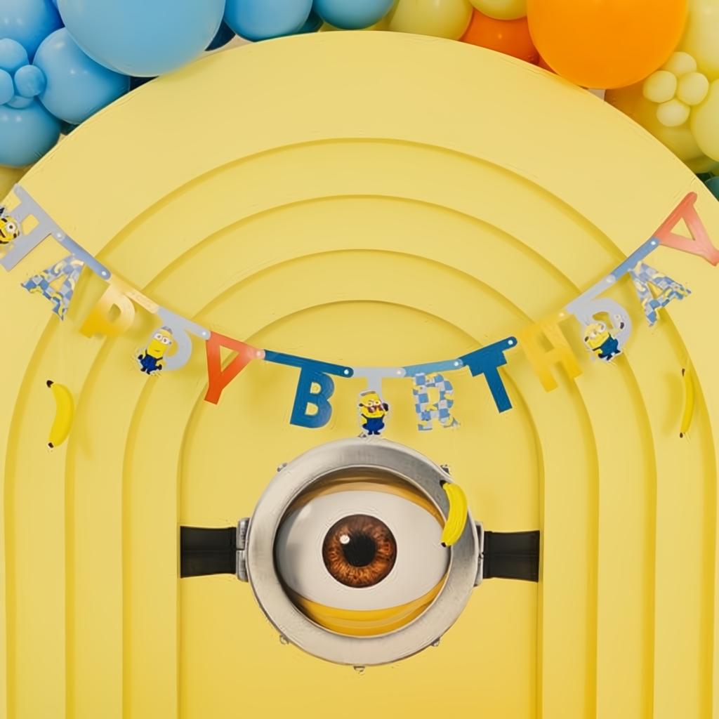Happy Birthday Banner Minions, 50x153 cm PartyDeco 2 fiestastore