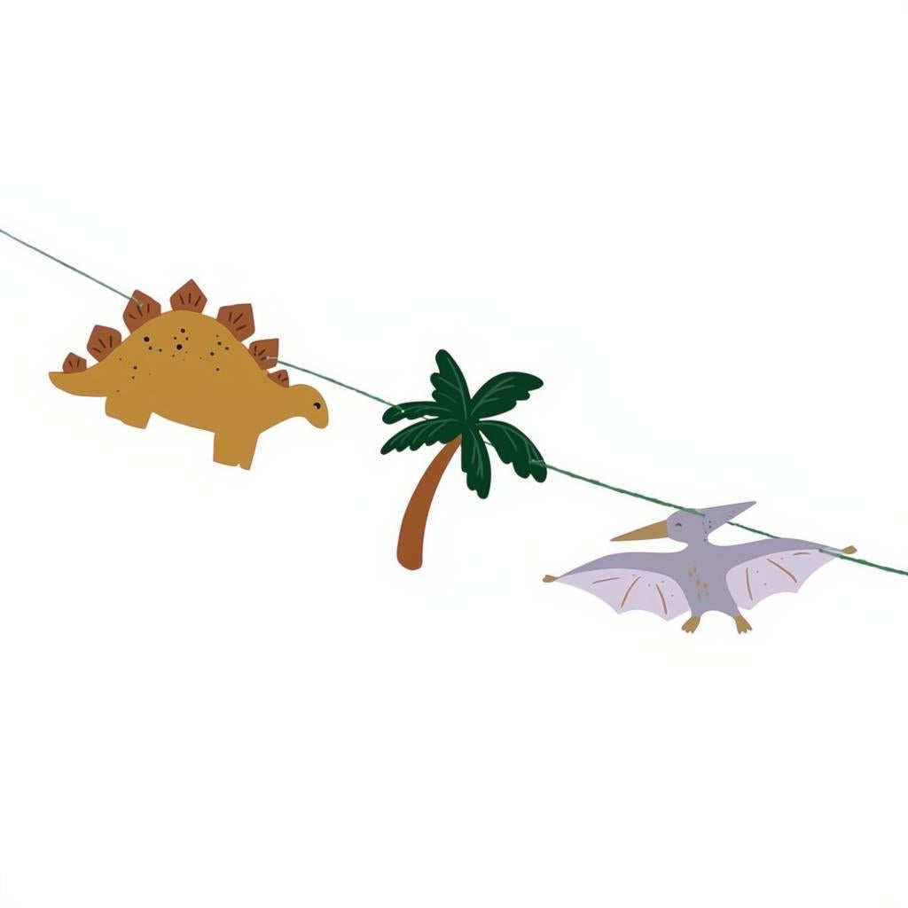 Happy Birthday Dino-Banner, 3 m, Farbenmix Banner PartyDeco 2 fiestastore