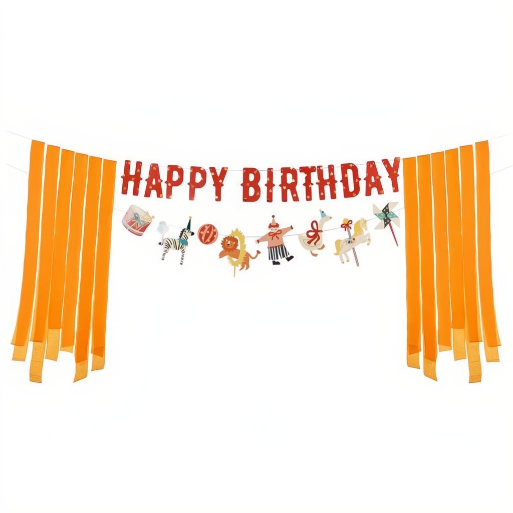 Happy Birthday Zirkus Banner, 275 cm Banner PartyDeco 1 fiestastore