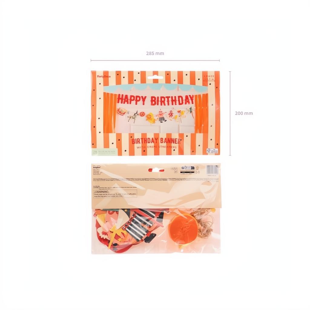 Happy Birthday Zirkus Banner, 275 cm Banner PartyDeco 4 fiestastore