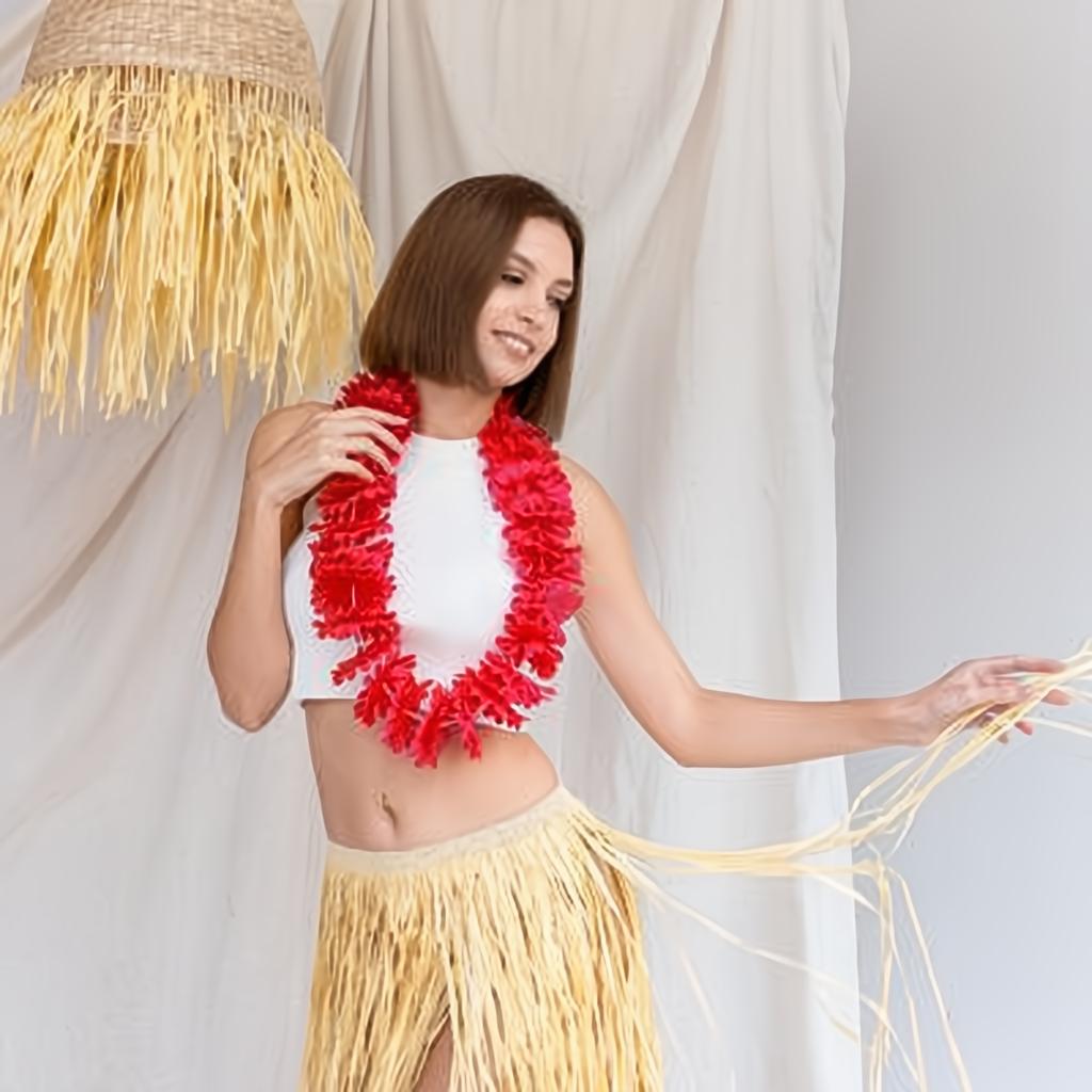 Hawaiianische Kette, dunkelrosa PartyDeco 2 fiestastore