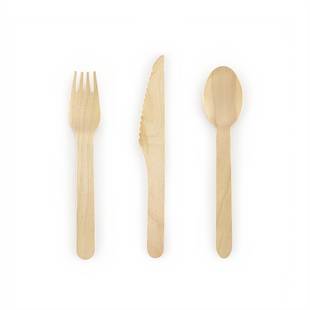 Holzbesteck Woodland, 16cm PartyDeco 1 fiestastore