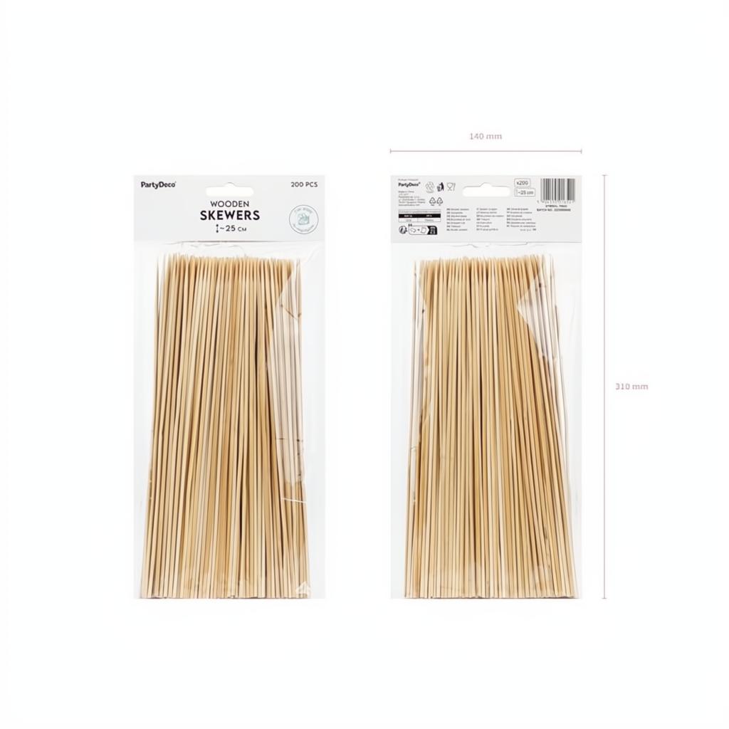 Holzspiesse, 25 cm PartyDeco 3 fiestastore