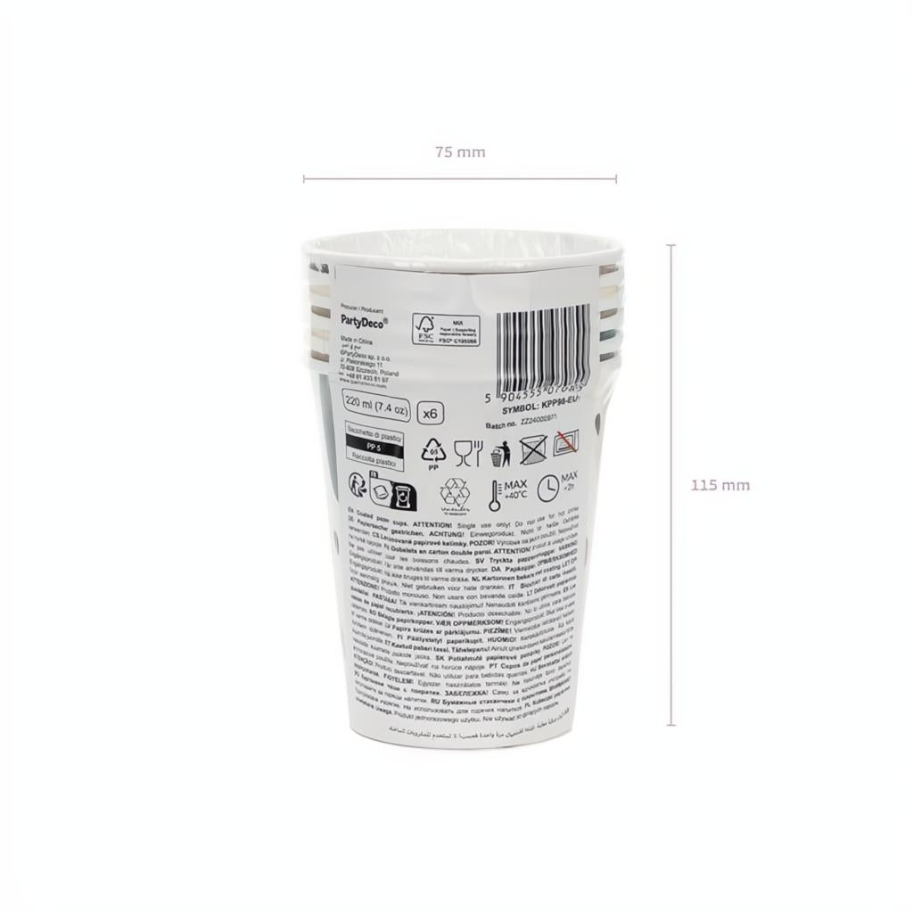 Hundetassen, 220 ml Becher / Gläser PartyDeco 5 fiestastore