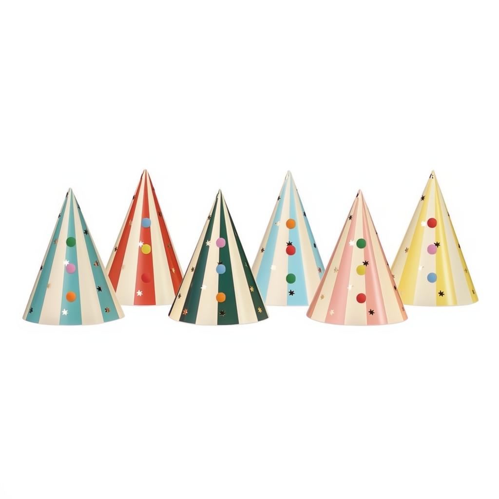 Hüte mit Pompons, 16 cm Paperhüte / Partytröten PartyDeco 1 fiestastore
