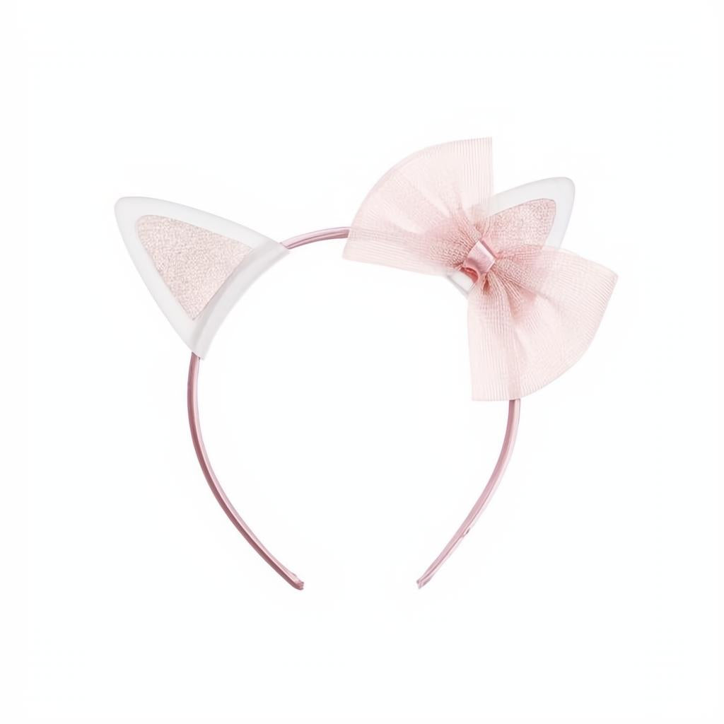 Katzen-Stirnband mit Schleife, rosa Haarbänder / Koronen PartyDeco 1 fiestastore