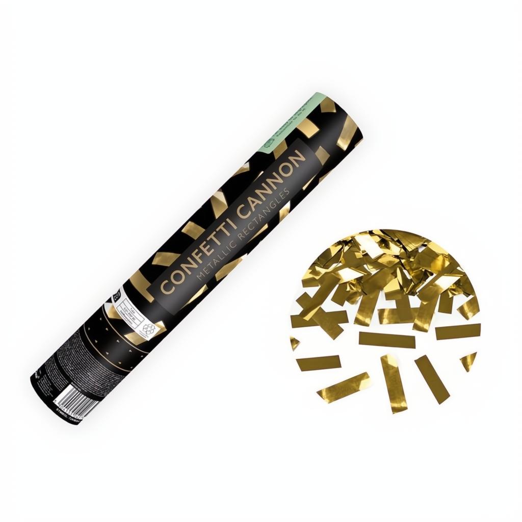 Konfettikanone, gold, 28cm PartyDeco 1 fiestastore