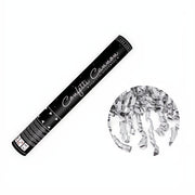 Konfettikanone mit Luftschlangen, silber, 40cm PartyDeco 1 fiestastore