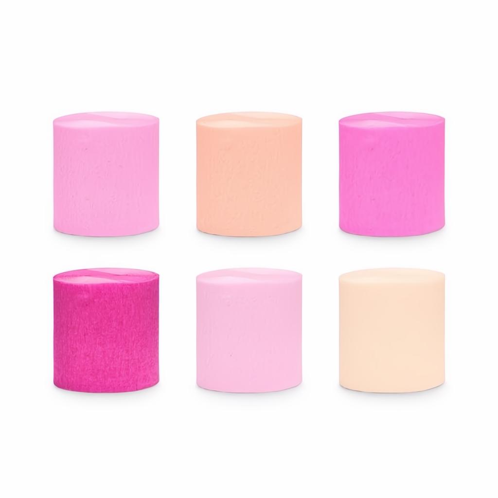 Krepppapier 5cm/10m, Set mit 6 PartyDeco 1 fiestastore