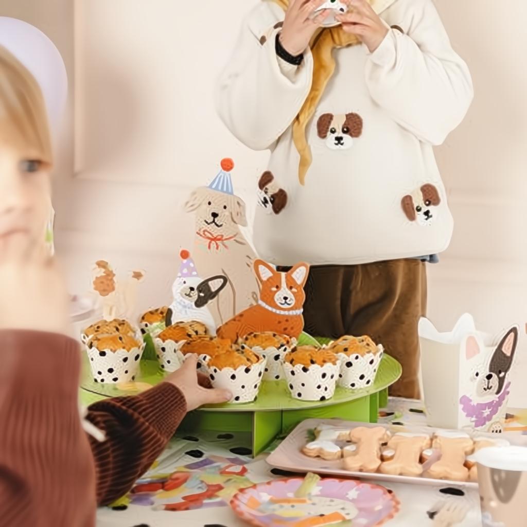 Kuchenständer Hunde Platten PartyDeco 3 fiestastore