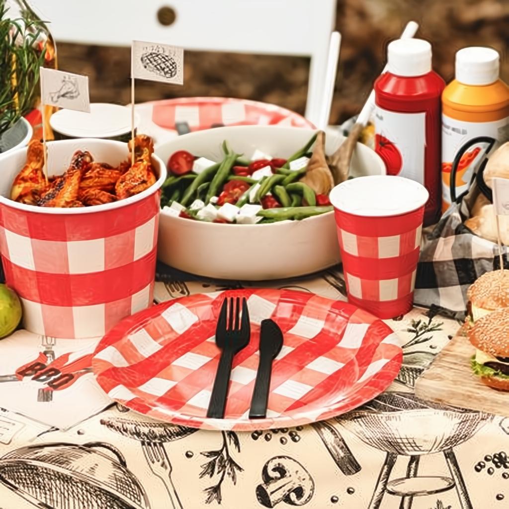 Kunststoffbesteck 6er Set, 18–18,5 cm, schwarz PartyDeco 2 fiestastore