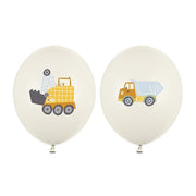 Luftballons 30 cm, Baufahrzeuge Bedruckte Latexballons PartyDeco 1 fiestastore