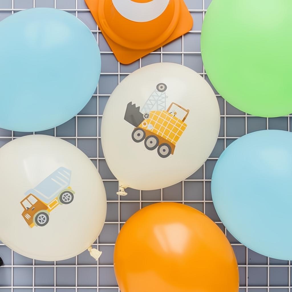 Luftballons 30 cm, Baufahrzeuge Bedruckte Latexballons PartyDeco 2 fiestastore