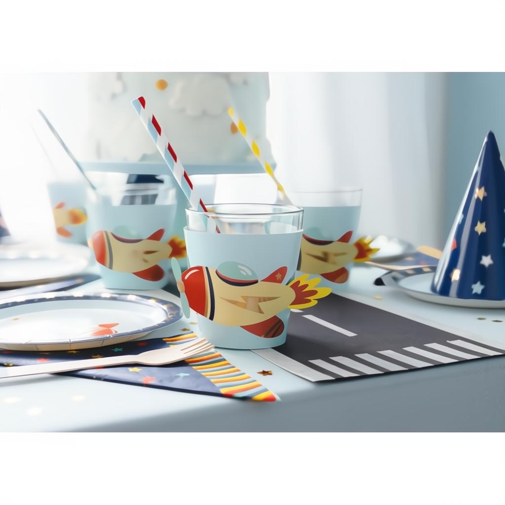 Manschetten für Becher Flugzeug Becher / Gläser PartyDeco 2 fiestastore