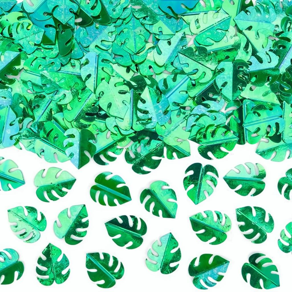 Metallisiertes Konfetti Blätter, grün, 15g Konfetti PartyDeco 1 fiestastore