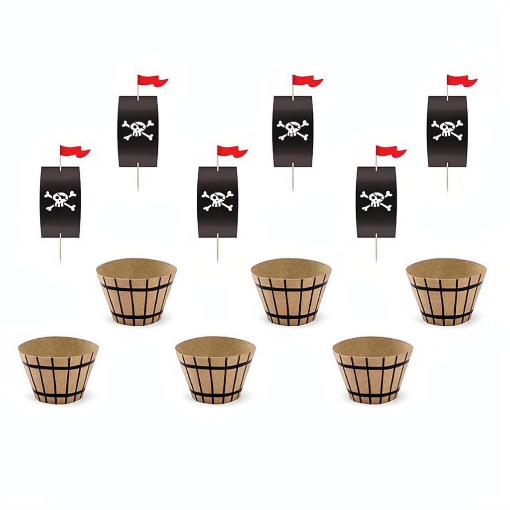 Muffin-Set Piraten PartyDeco 1 fiestastore